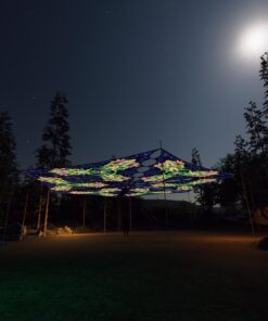 BR-TR03 - 6 Diamonds Canopy Set - UV-Reactive Flurescent Ceiling Decoration - 3D-Preview