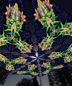 BR-TR03 - 6 Diamonds Canopy Set - UV-Reactive Flurescent Ceiling Decoration - 3D-Preview