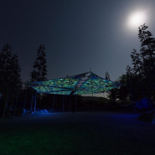 CP-TR03 - 6 Triangles Canopy Set - UV-Reactive Flurescent Ceiling Decoration - 3D-Preview
