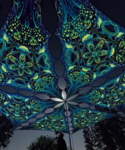 CP-TR03 - 6 Triangles Canopy Set - UV-Reactive Flurescent Ceiling Decoration - 3D-Preview