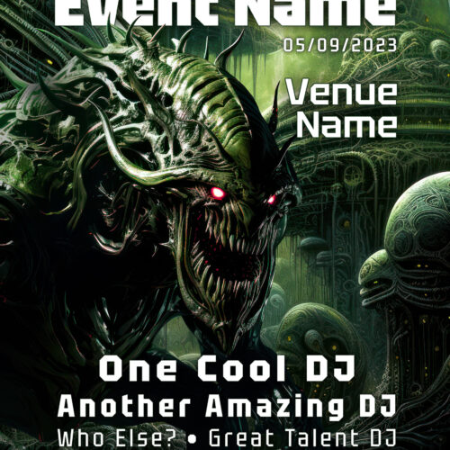 Chimera Protocol - Free Party Promotion Materials - A5 Flyer template