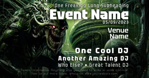 Chimera Protocol - Free Party Promotion Materials - Facebook Event Cover Template