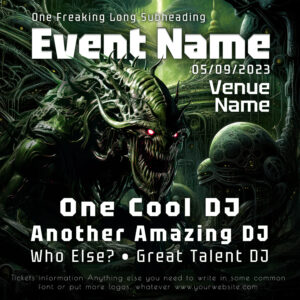 Chimera Protocol - Free Party Promotion Materials - Facebook Instagram Post Template