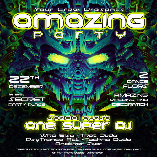 Cyber Nexus - Free Party Promotion Materials - Facebook Instagram Post Template