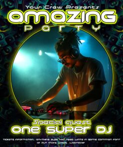 Cyber Nexus - Free Party Promotion Materials - Facebook Instagram Post Template - Featured Artist