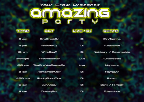 Cyber Nexus - Free Party Promotion Materials - Event Time-Table Schedule Template