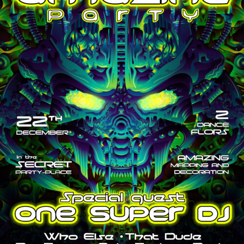 Cyber Nexus - Free Party Promotion Materials - A5 Flyer template