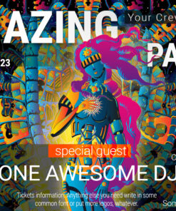 Cyber Venus - Free Party Promotion Materials - Facebook Event Cover Template