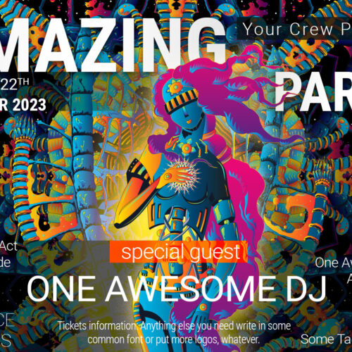 Cyber Venus - Free Party Promotion Materials - Facebook Event Cover Template