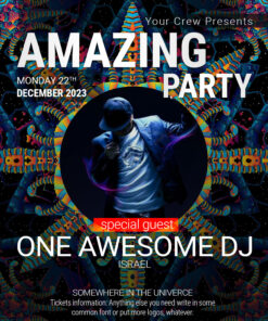 Cyber Venus - Free Party Promotion Materials - Facebook Instagram Post Template - Featured Artist