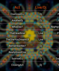 Cyber Venus - Free Party Promotion Materials - Event Time-Table Schedule Template