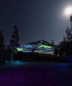 EN-TR01 and EN-TR02 - 6 Triangles Canopy Set - UV-Reactive Flurescent Ceiling Decoration - 3D-Preview