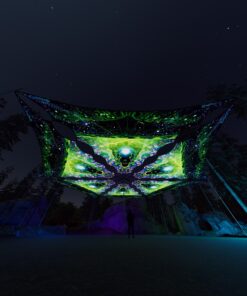 EN-TR01 - 6 Triangles Canopy Set - UV-Reactive Flurescent Ceiling Decoration - 3D-Preview