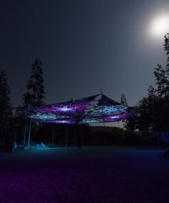 EN-TR02 and EN-TR03 - 6 Triangles Canopy Set - UV-Reactive Flurescent Ceiling Decoration - 3D-Preview