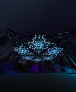 EN-TR02 - 6 Triangles Canopy Set - UV-Reactive Flurescent Ceiling Decoration - 3D-Preview