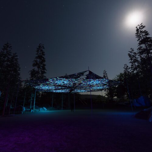 EN-TR02 - 6 Triangles Canopy Set - UV-Reactive Flurescent Ceiling Decoration - 3D-Preview