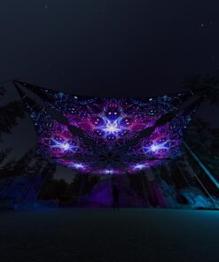 EN-TR03 - 6 Triangles Canopy Set - UV-Reactive Flurescent Ceiling Decoration - 3D-Preview