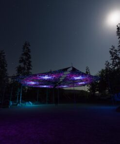 EN-TR03 - 6 Triangles Canopy Set - UV-Reactive Flurescent Ceiling Decoration - 3D-Preview