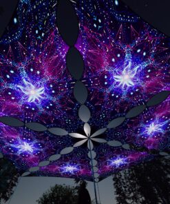 EN-TR03 - 6 Triangles Canopy Set - UV-Reactive Flurescent Ceiling Decoration - 3D-Preview