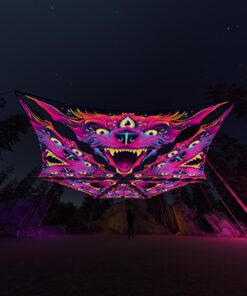 ES-TR01 and ES-TR02 - 6 Triangles Canopy Set - UV-Reactive Flurescent Ceiling Decoration - 3D-Preview