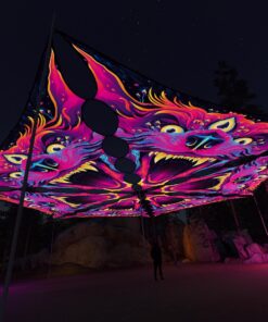 ES-TR01 - 6 Triangles Canopy Set - UV-Reactive Flurescent Ceiling Decoration - 3D-Preview