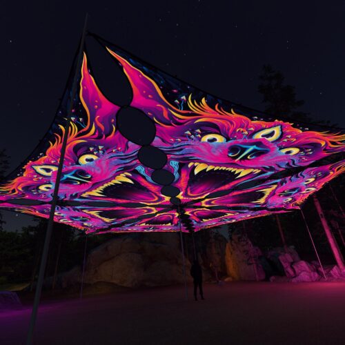 ES-TR01 - 6 Triangles Canopy Set - UV-Reactive Flurescent Ceiling Decoration - 3D-Preview