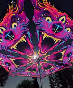 ES-TR01 - 6 Triangles Canopy Set - UV-Reactive Flurescent Ceiling Decoration - 3D-Preview