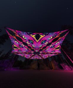 ES-TR02 - 6 Triangles Canopy Set - UV-Reactive Flurescent Ceiling Decoration - 3D-Preview