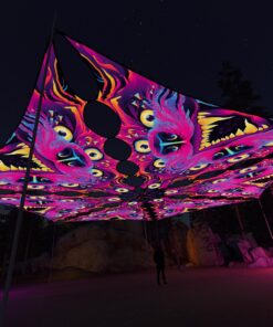 ES-TR02 - 6 Triangles Canopy Set - UV-Reactive Flurescent Ceiling Decoration - 3D-Preview