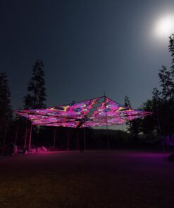 ES-TR02 - 6 Triangles Canopy Set - UV-Reactive Flurescent Ceiling Decoration - 3D-Preview