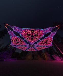 ES-TR03 - 6 Triangles Canopy Set - UV-Reactive Flurescent Ceiling Decoration - 3D-Preview