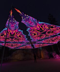 ES-TR03 - 6 Triangles Canopy Set - UV-Reactive Flurescent Ceiling Decoration - 3D-Preview