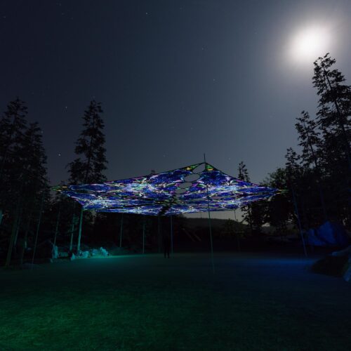 EUK-TR01 - 6 Triangles Canopy Set - UV-Reactive Flurescent Ceiling Decoration - 3D-Preview