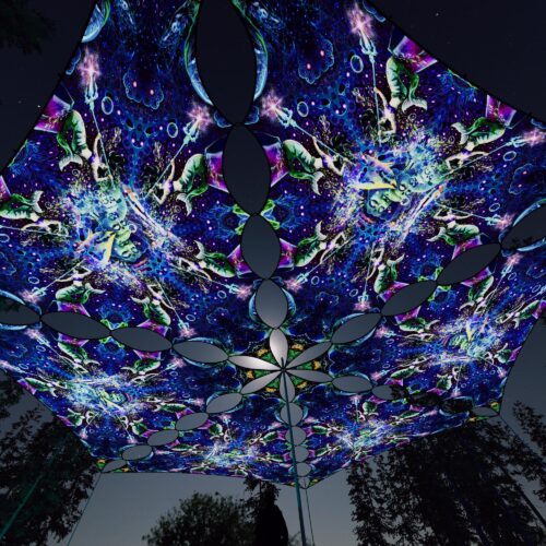 EUK-TR01 - 6 Triangles Canopy Set - UV-Reactive Flurescent Ceiling Decoration - 3D-Preview