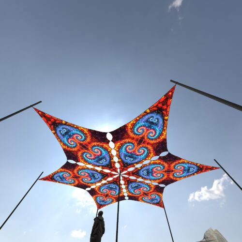 EV-DM01 - 6 Diamonds Canopy Set - UV-Reactive Flurescent Ceiling Decoration - 3D-Preview