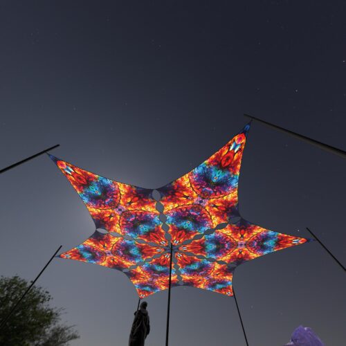 EV-DM02 - 6 Diamonds Canopy Set - UV-Reactive Flurescent Ceiling Decoration - 3D-Preview