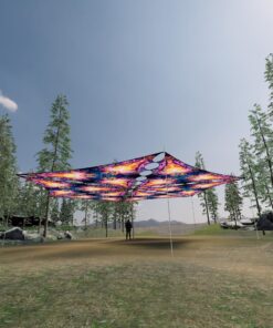 FC-TR02 - 6 Triangles Canopy Set - UV-Reactive Flurescent Ceiling Decoration - 3D-Preview