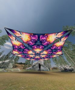 FC-TR03 - 6 Triangles Canopy Set - UV-Reactive Flurescent Ceiling Decoration - 3D-Preview