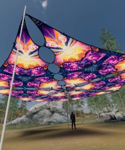 FC-TR03 - 6 Triangles Canopy Set - UV-Reactive Flurescent Ceiling Decoration - 3D-Preview