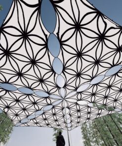 FL-TR01 - 6 Triangles Canopy Set - UV-Reactive Flurescent Ceiling Decoration - 3D-Preview