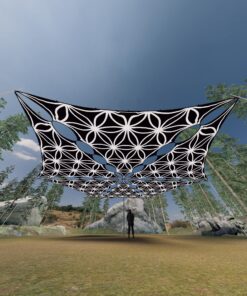 FL-TR02 - 6 Triangles Canopy Set - UV-Reactive Flurescent Ceiling Decoration - 3D-Preview