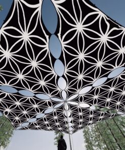 FL-TR02 - 6 Triangles Canopy Set - UV-Reactive Flurescent Ceiling Decoration - 3D-Preview