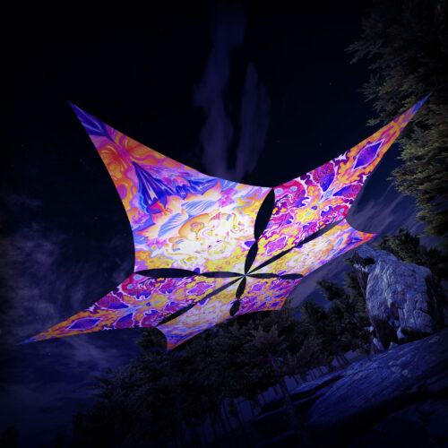 GN-DM01 and GN-DM02 - 6 Diamonds Canopy Set - UV-Reactive Flurescent Ceiling Decoration - 3D-Preview