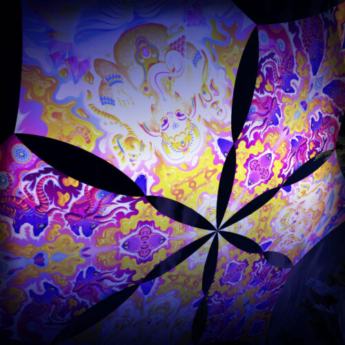 GN-DM01 and GN-DM02 - 6 Diamonds Canopy Set - UV-Reactive Flurescent Ceiling Decoration - 3D-Preview