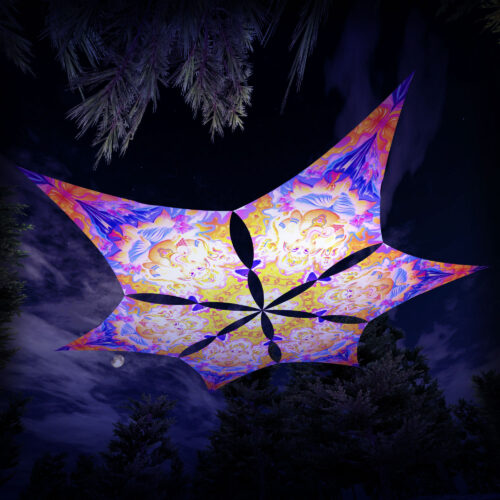 GN-DM01 - 6 Diamonds Canopy Set - UV-Reactive Flurescent Ceiling Decoration - 3D-Preview