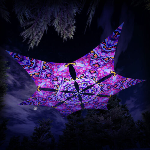 GN-DM03 - 6 Diamonds Canopy Set - UV-Reactive Flurescent Ceiling Decoration - 3D-Preview