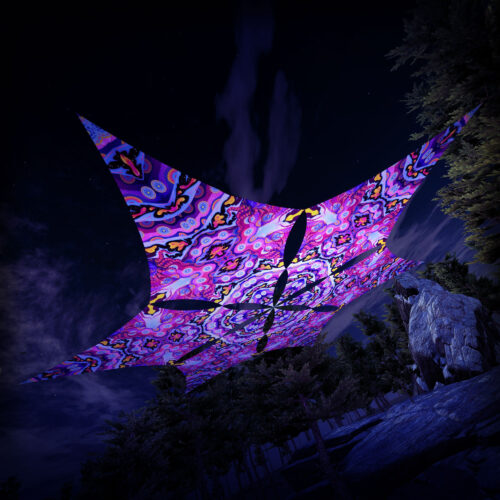 GN-DM03 - 6 Diamonds Canopy Set - UV-Reactive Flurescent Ceiling Decoration - 3D-Preview