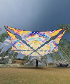 GN-TR01 - 6 Triangles Canopy Set - UV-Reactive Flurescent Ceiling Decoration - 3D-Preview