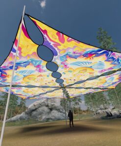 GN-TR01 - 6 Triangles Canopy Set - UV-Reactive Flurescent Ceiling Decoration - 3D-Preview