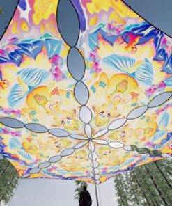 GN-TR01 - 6 Triangles Canopy Set - UV-Reactive Flurescent Ceiling Decoration - 3D-Preview